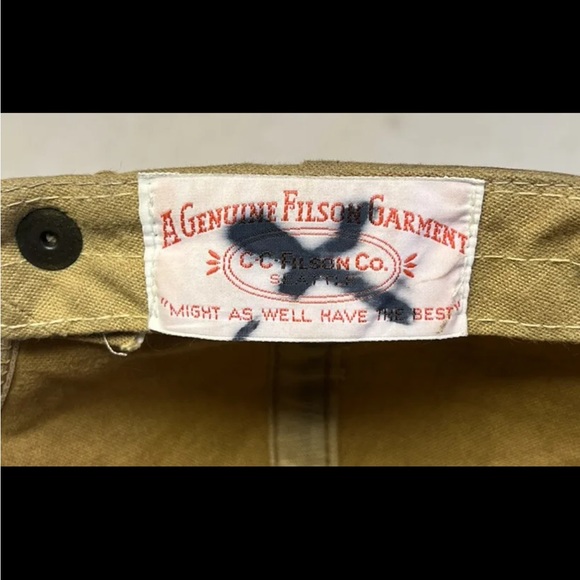 C.C. Filson Co. Seattle Waxed Tin Cloth Strap Back Cap Men’s S/M Vintage USA - Picture 7 of 7